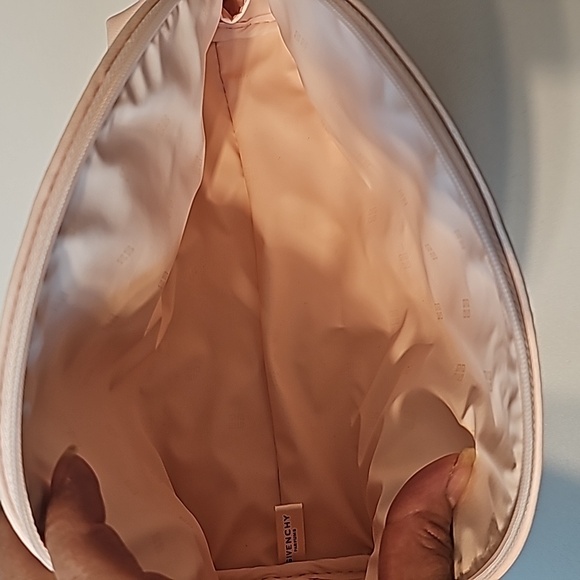 Givenchy Parfums Toiletry Logo Cosmetic Bag Travel Pouch Clutch Pink Shell shape - Picture 3 of 9